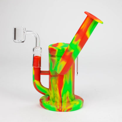 7.5" Silicone Rig with foldable mouthpiece-Assorted