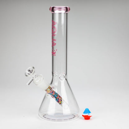 AQUA | 10" Beaker glass water bong with silicone cap [AQUA200]_17