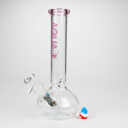 AQUA | 10" Round glass water bong with silicone cap [AQUA201]_19