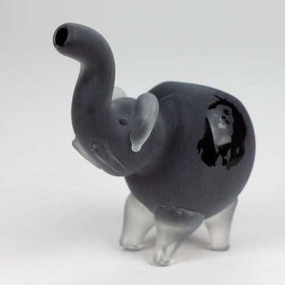 4.25" Elephant Frosted Glass Pipe - Assorted Colors [PIP187]