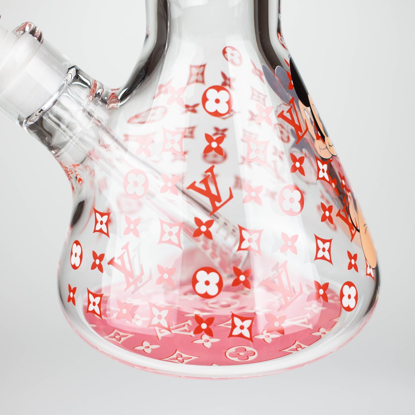 14" Cartoon Glow 9 mm glass bong