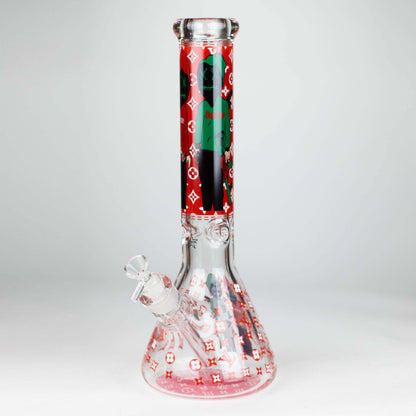 14" Cartoon Glow 9 mm glass bong