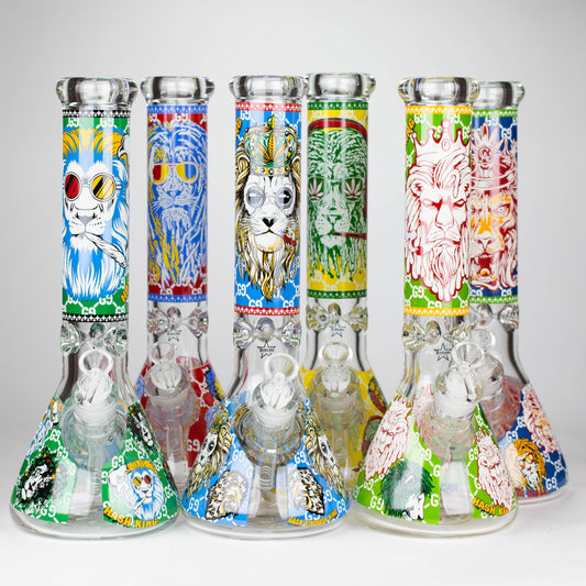 14" Hash King Lion Glow 9mm glass bong [PIP867]_0