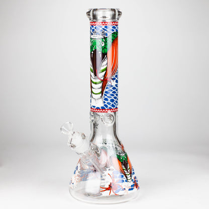 14" Cobra snake Glow 9mm glass bong [PIP868]_12