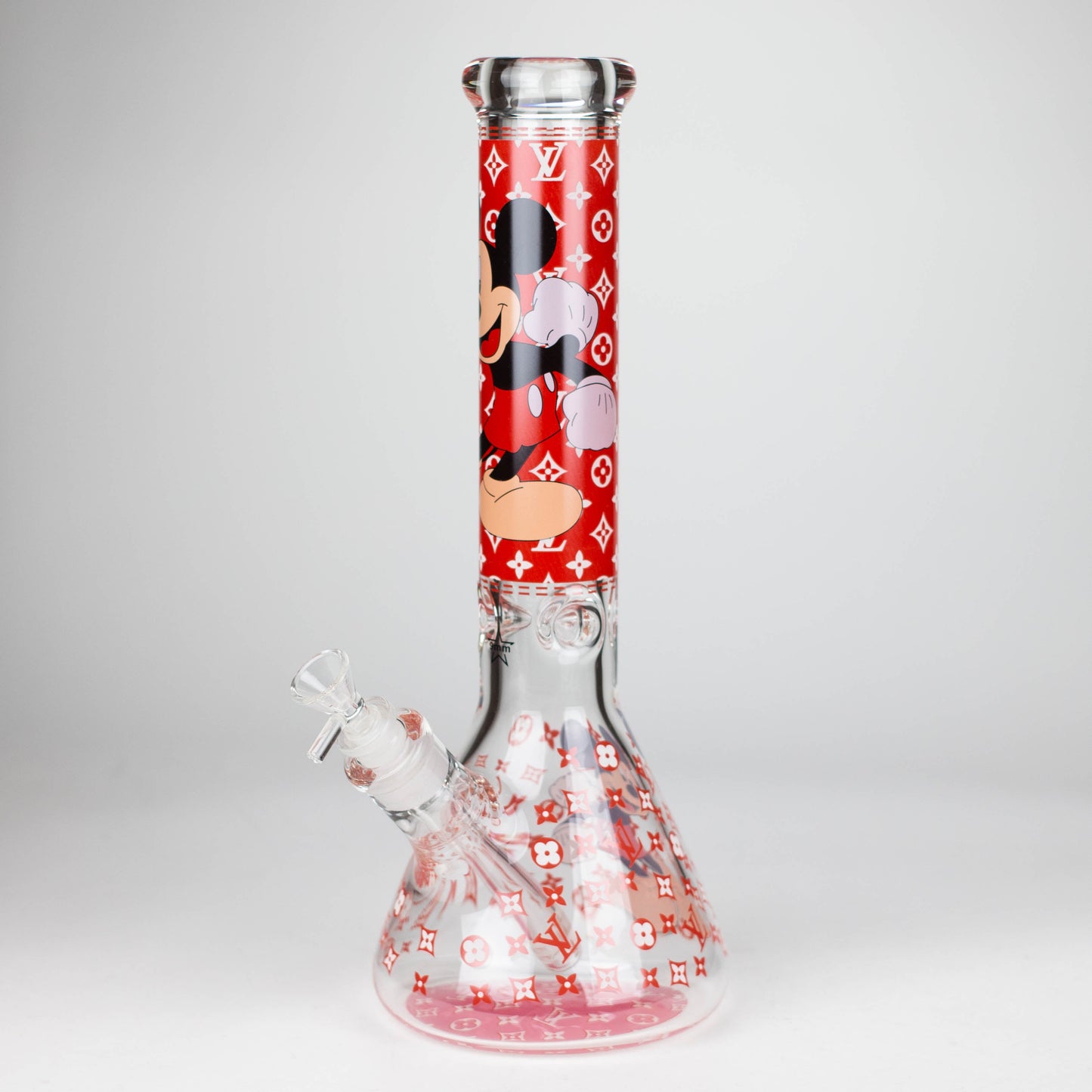 14" Cartoon Glow 9 mm glass bong