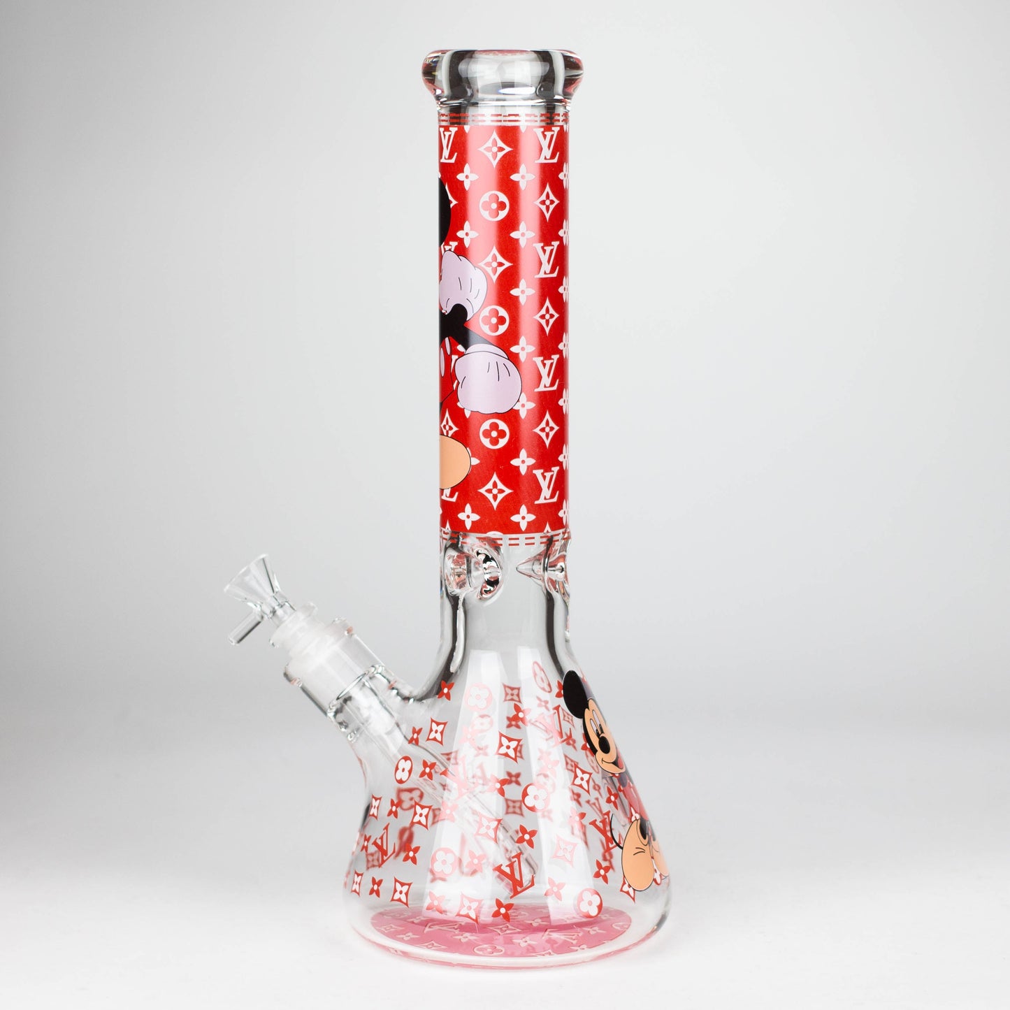 14" Cartoon Glow 9 mm glass bong