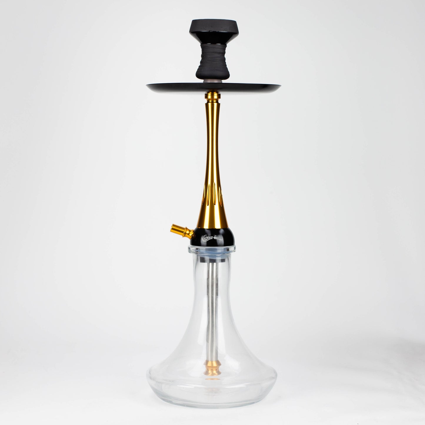 Genie | 22.5″ Aluminum Hookah with Diffuser,Tray, and Soft Touch Silicone Hose [SS-04]_11