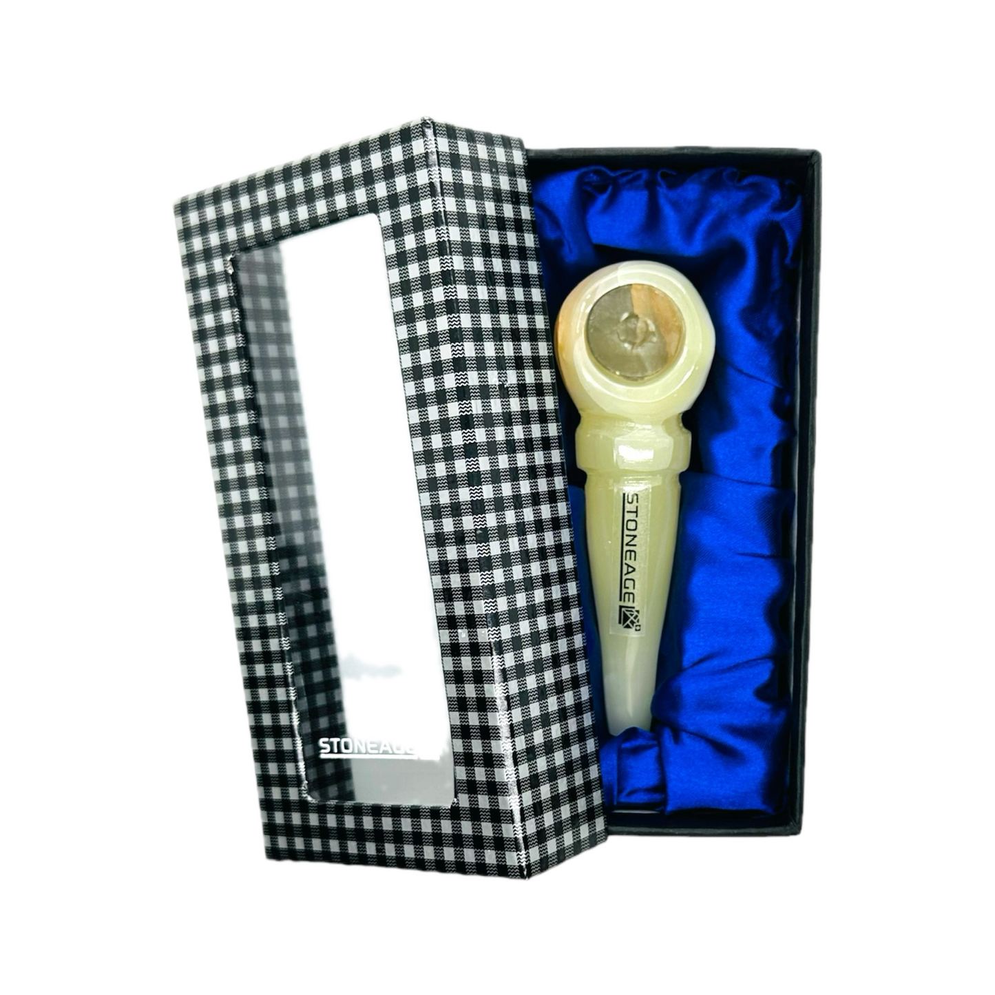 StoneAge | 4" Handmade Tobacco Smoking Pipe – Model: Ring, Includes Gift Box
