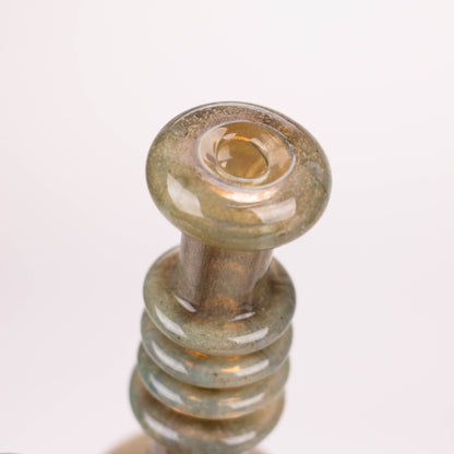 8" marble design multi color glass water bong_4