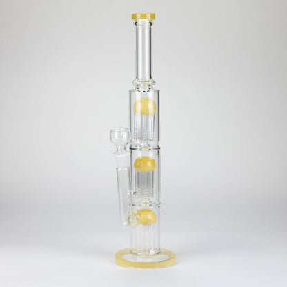 16" straight tube glass water bong with tree-arm percolator and diffuser_2