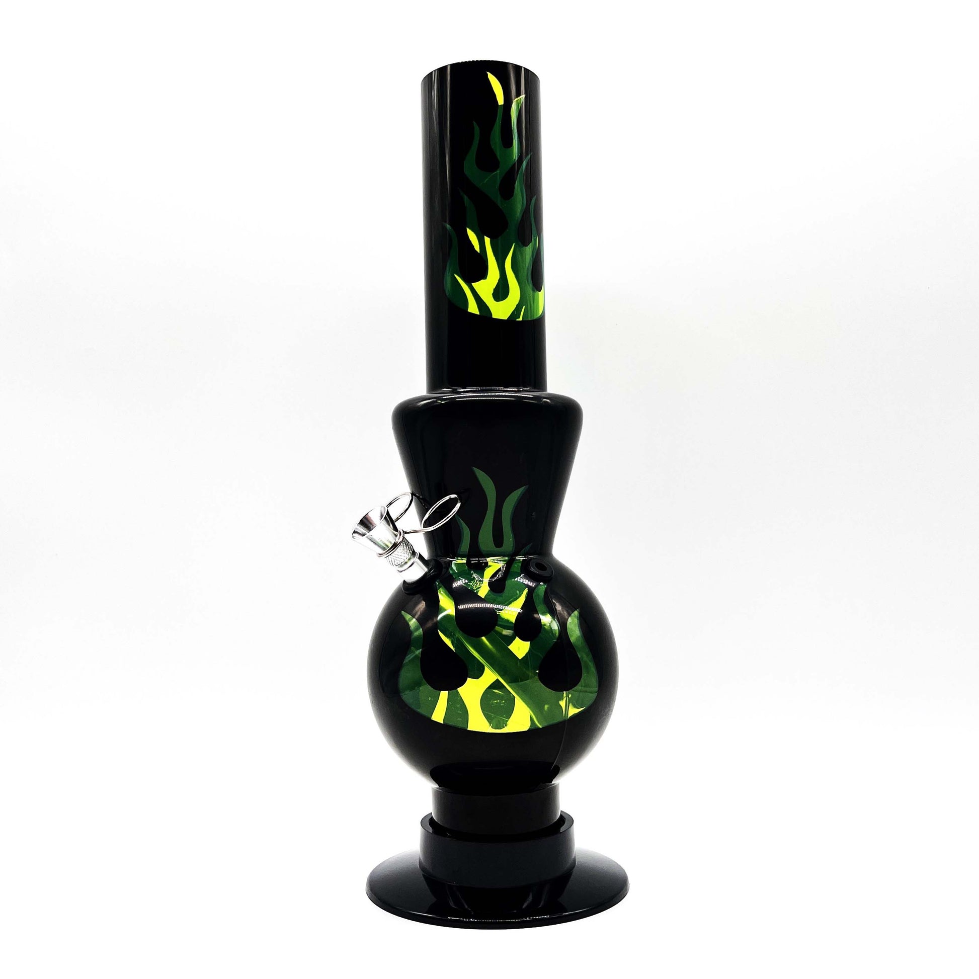 12" BLACK Acrylic Water Pipe Bong  , Assorted Pattern Color ( PIP280 )_5