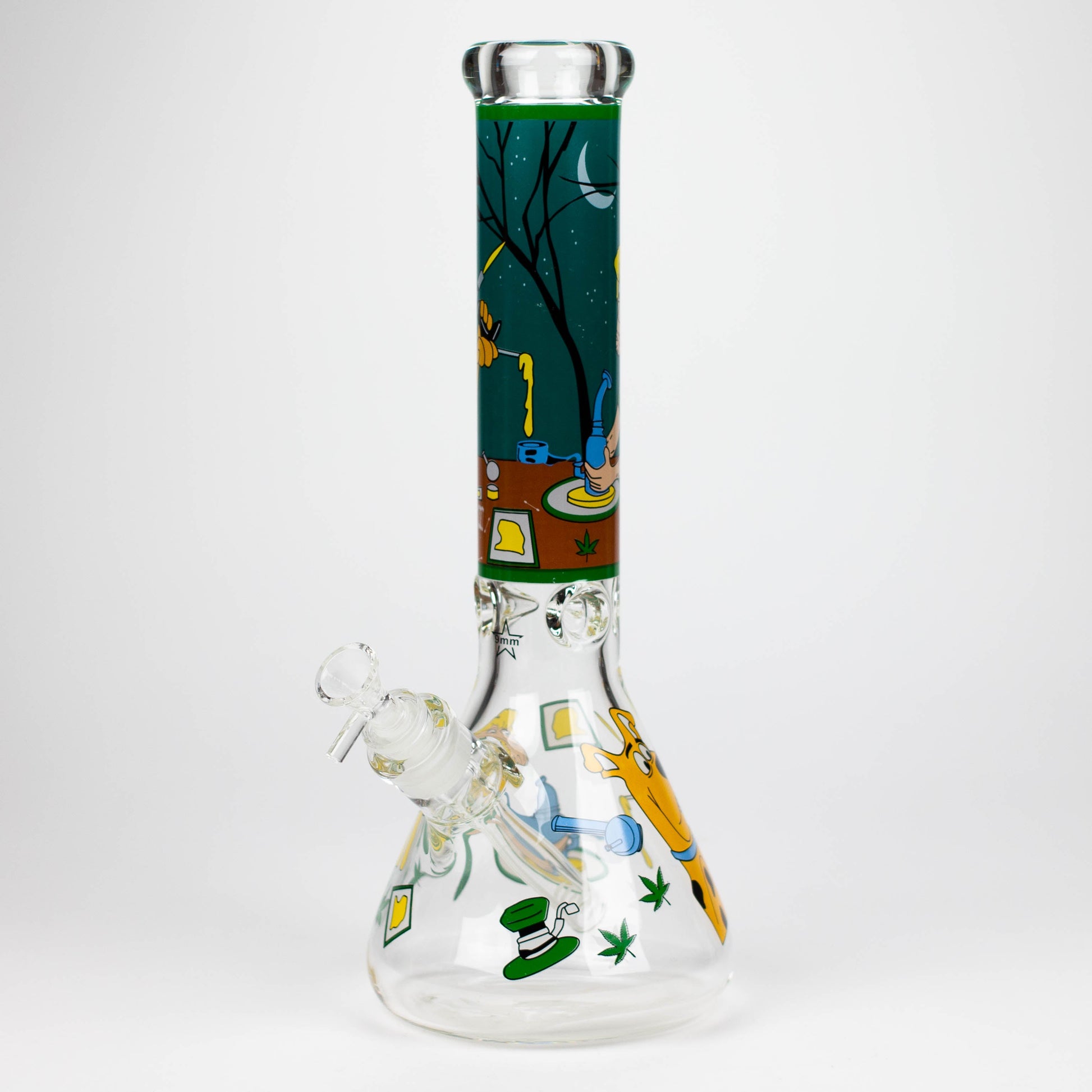 14" SD Cartoon 9mm glass water bong [GBT2112]_3