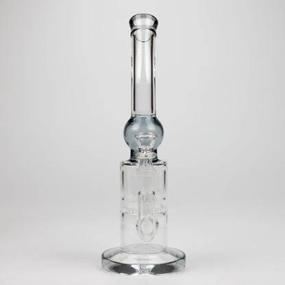 11" Color accented glass bong with honeycomb diffuser_12