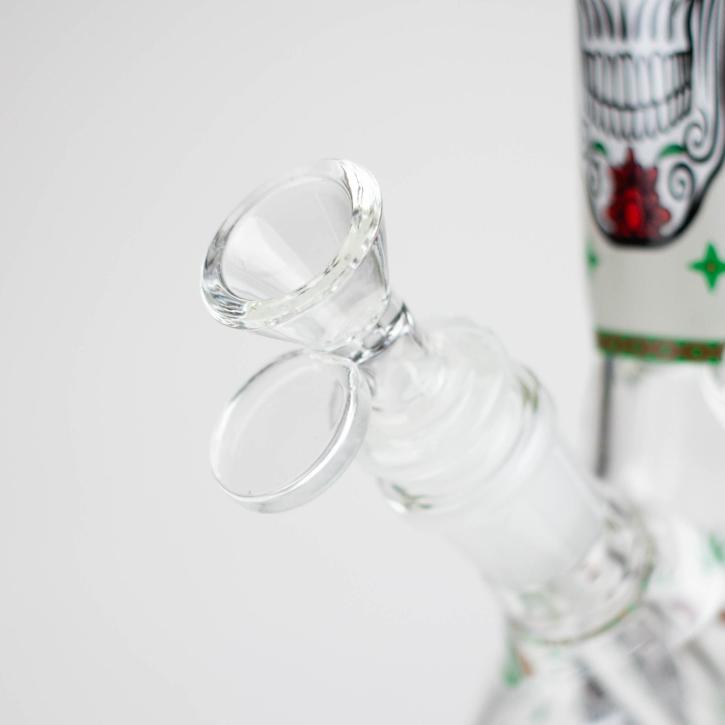 10" Glass Bong With Sugar Skull  Design_4