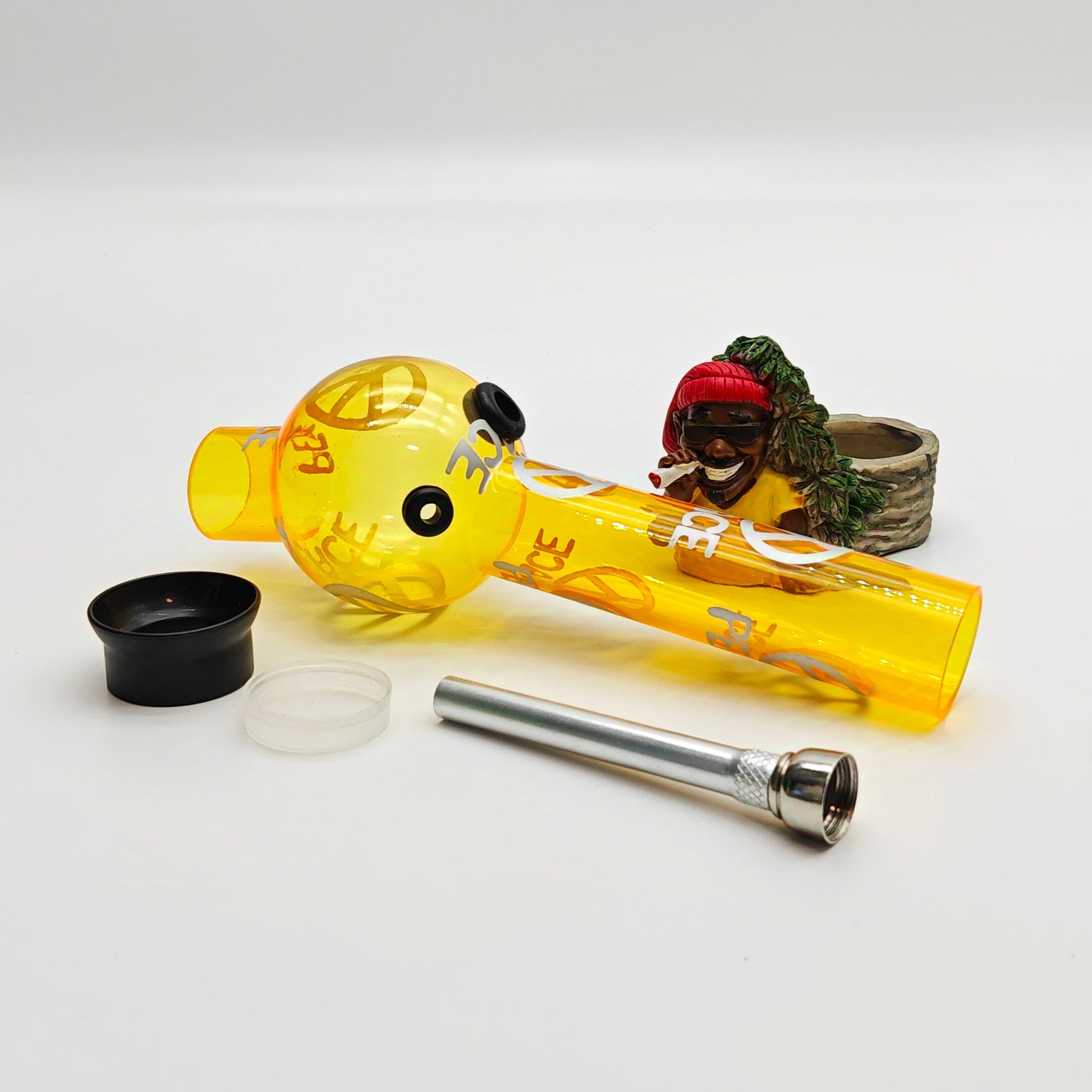 9" Acrylic Smoke-Man Water Pipe Assorted Colour_4