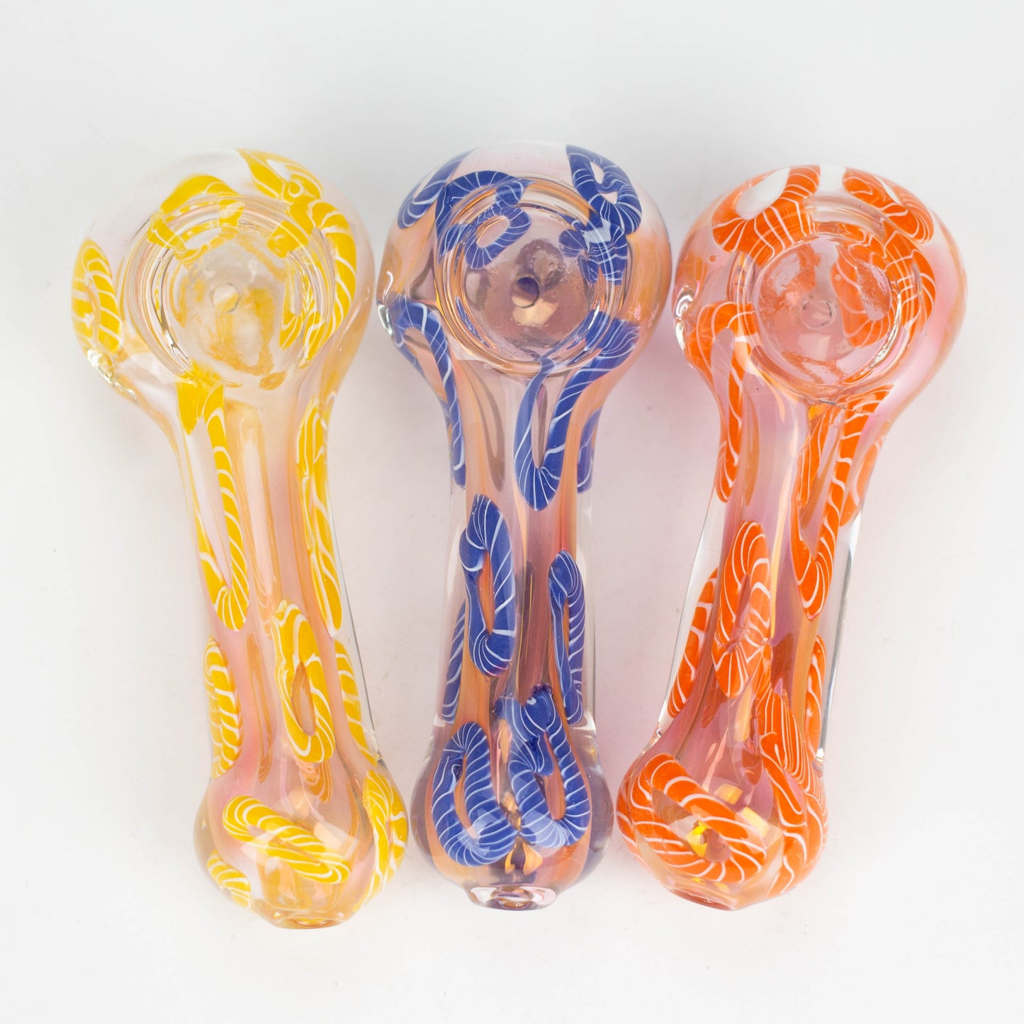 4.5" Gold fumed glass hand pipe pack of 2_0