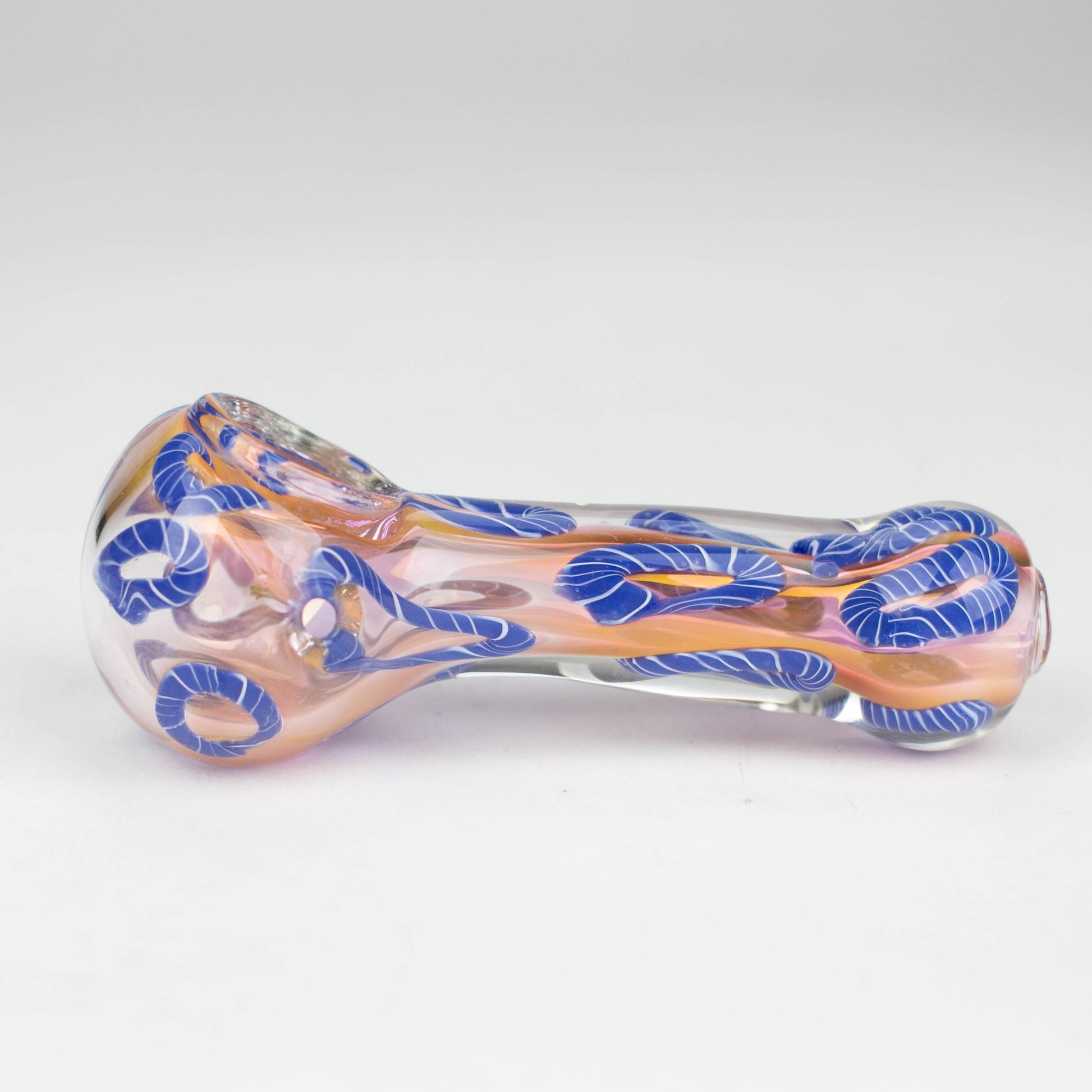 4.5" Gold fumed glass hand pipe pack of 2_3