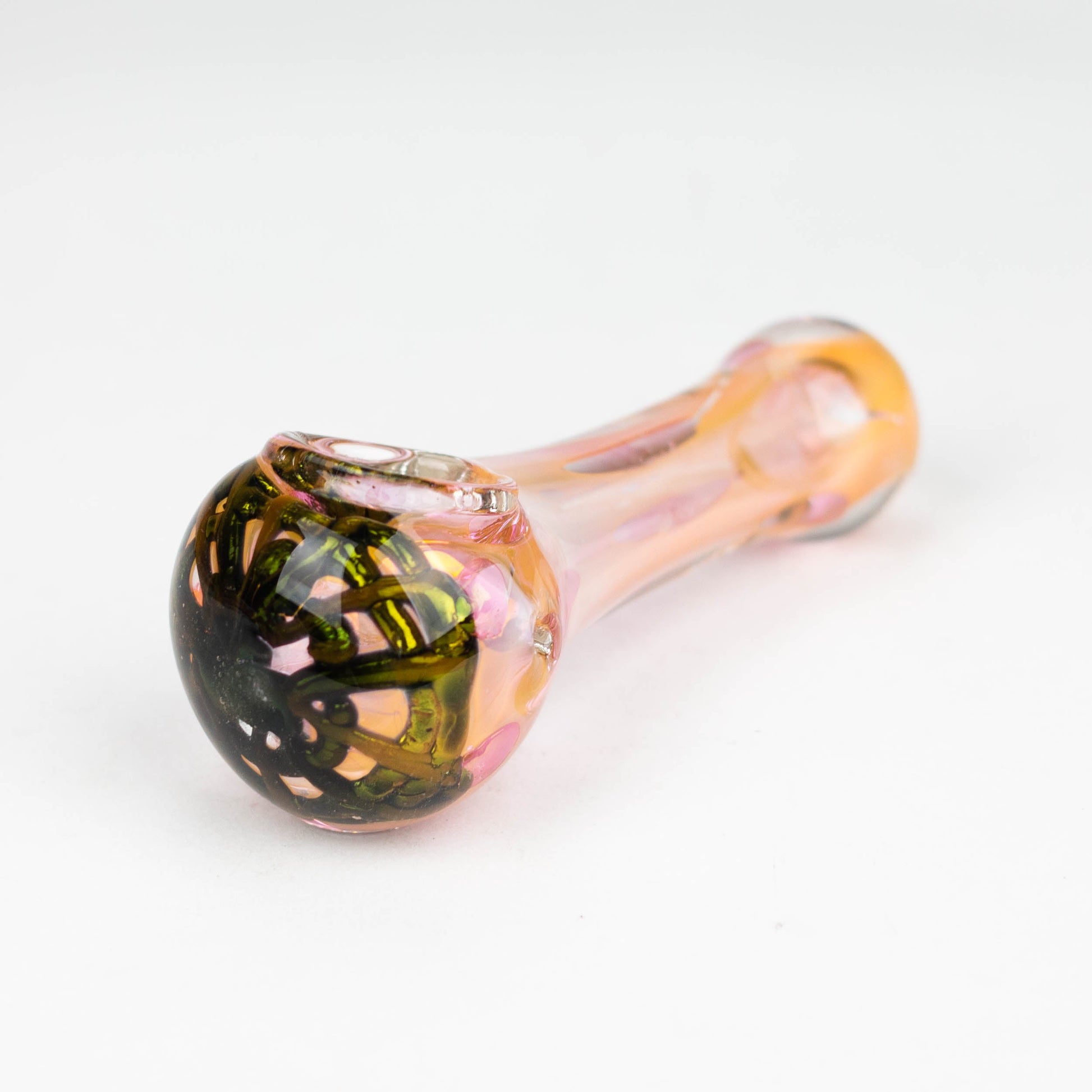 4" Gold fumed glass hand pipe pack of 2_2