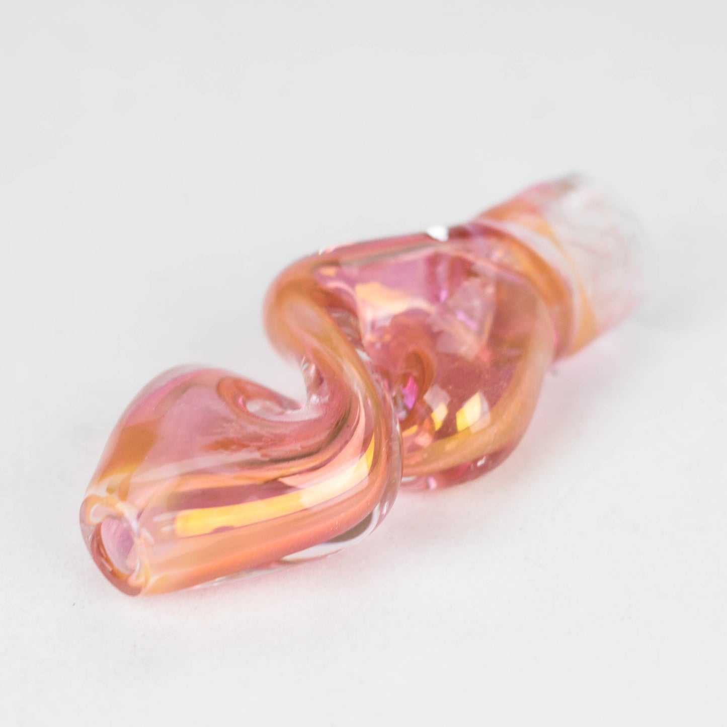 2.5" Pink Gold fumed Glass Twist Pipe Pack of 4_1