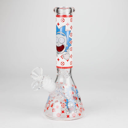 8" Glow In The Dark 4mm glass bong