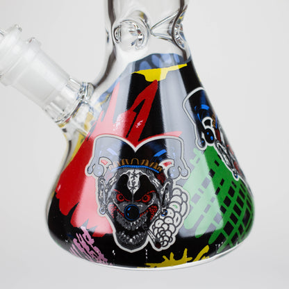 10" Glass Bong With Clown Design_9