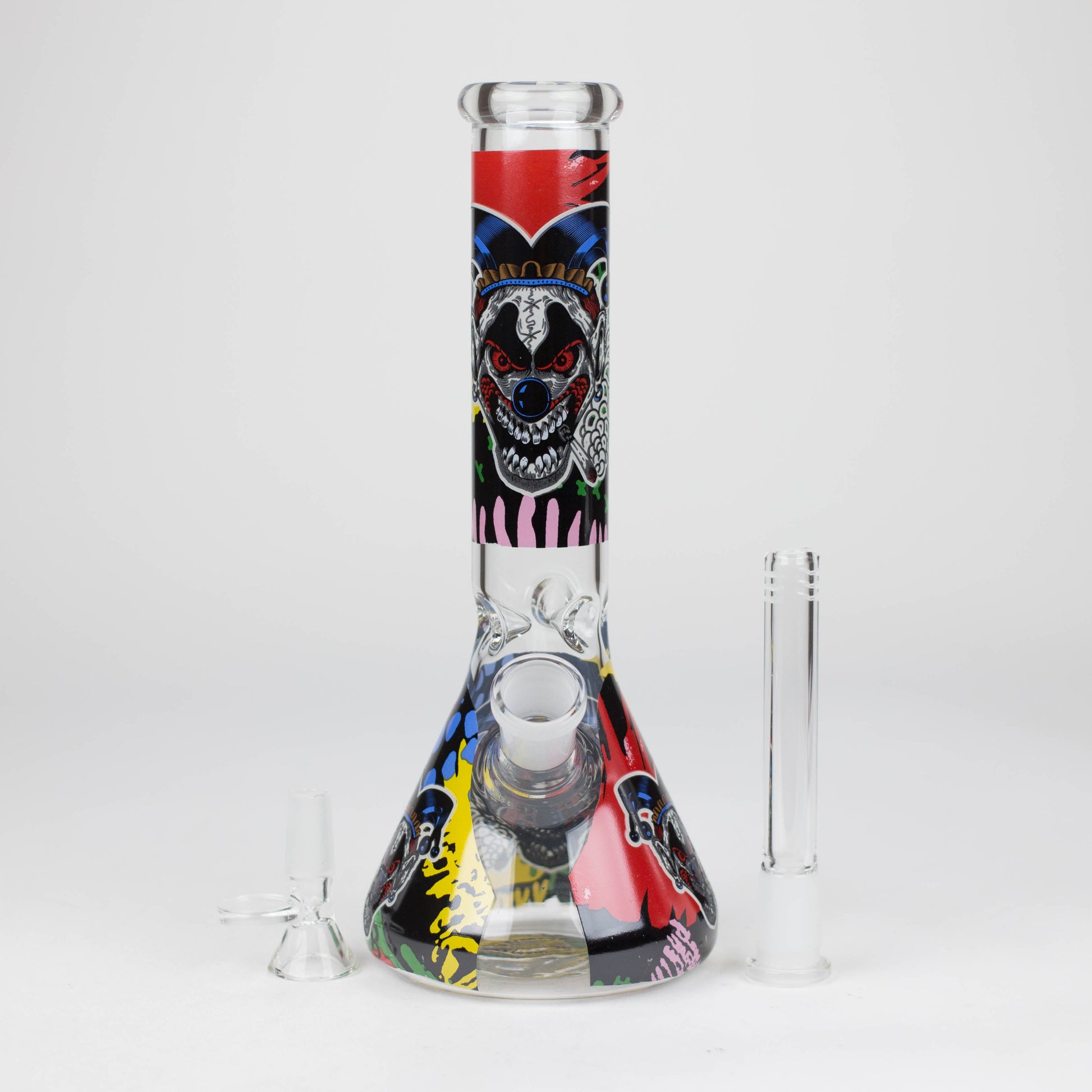 10" Glass Bong With Clown Design_1