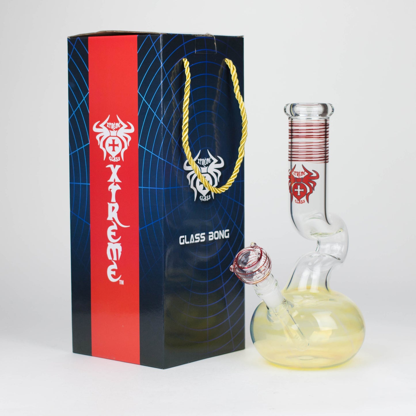 Xtreme | 11.5″ Glass Bong with Bowl – Pink