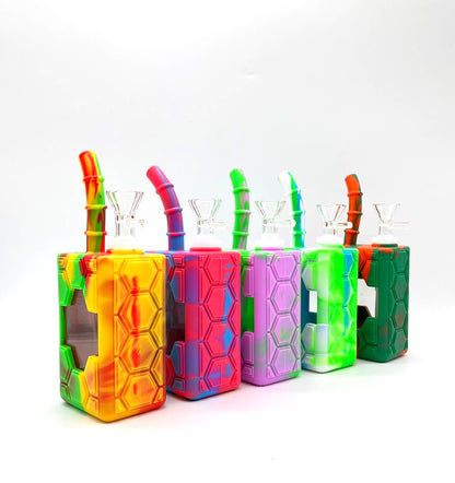 7" Silicone Juice Box bong-Assorted Color