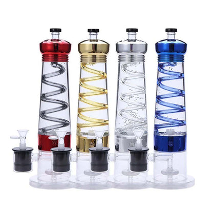 12" Electric lava lamp bong with UFO Perc-Assorted