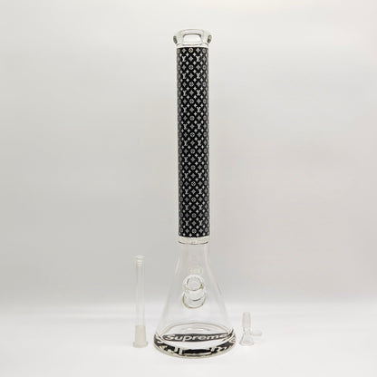20" Stylish Designed 9mm Glow in the dark Glass Bong