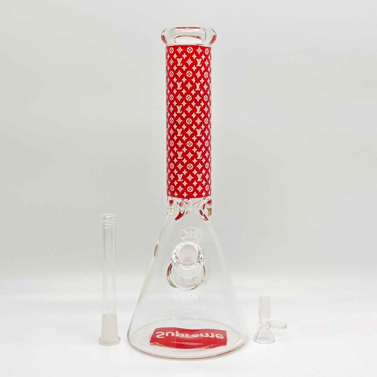 14" Stylish Designed 7mm Glow in the dark Glass Bong