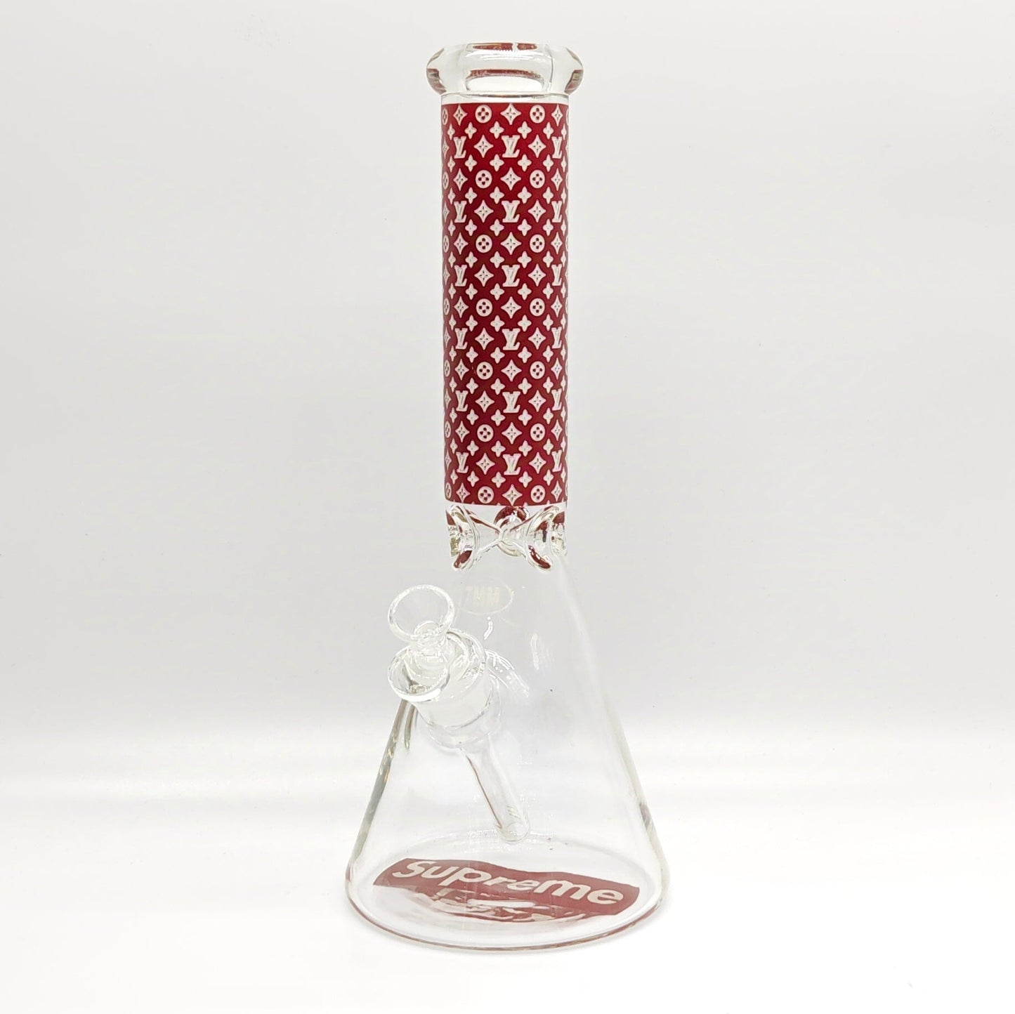 14" Stylish Designed 7mm Glow in the dark Glass Bong
