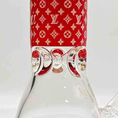 14" Stylish Designed 7mm Glow in the dark Glass Bong