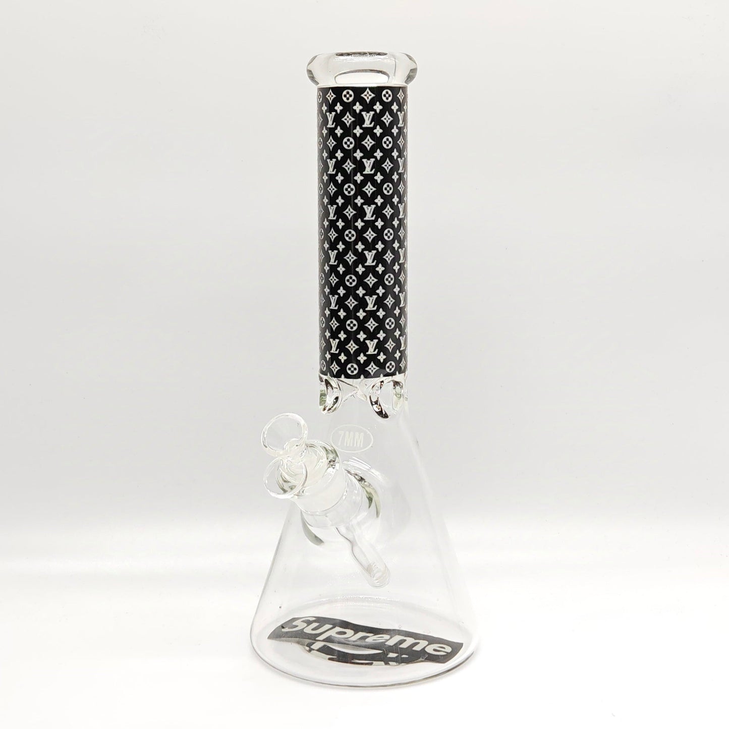 14" Stylish Designed 7mm Glow in the dark Glass Bong