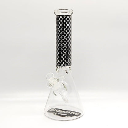 14" Stylish Designed 7mm Glow in the dark Glass Bong
