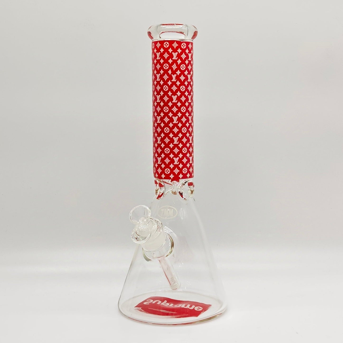 14" Stylish Designed 7mm Glow in the dark Glass Bong