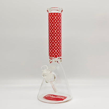 14" Stylish Designed 7mm Glow in the dark Glass Bong