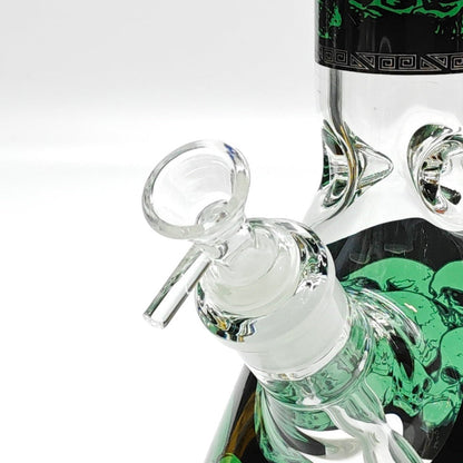 14" 7mm Skull Beaker Glass Bong
