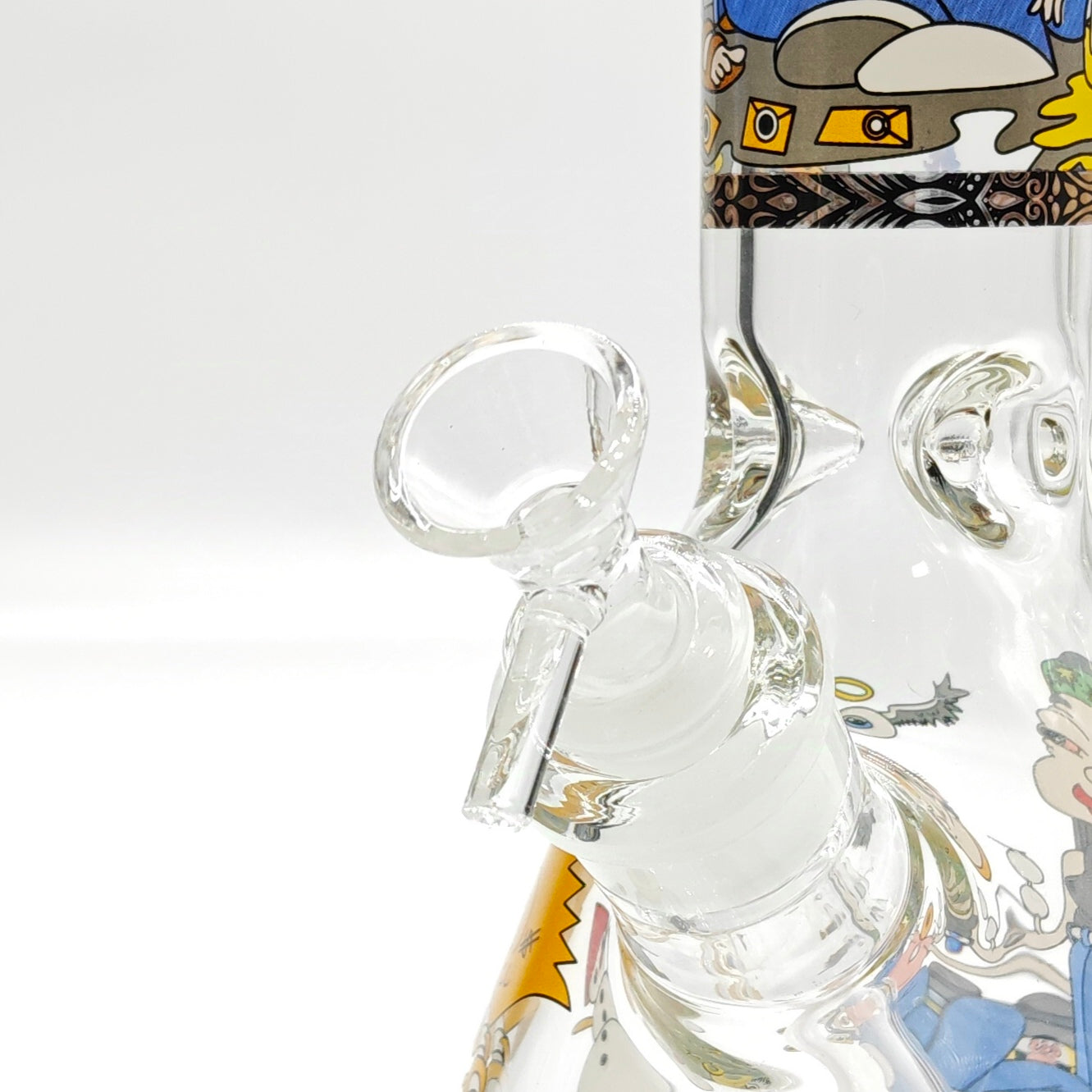 14" 7mm Novelty Design Beaker Glass Bong