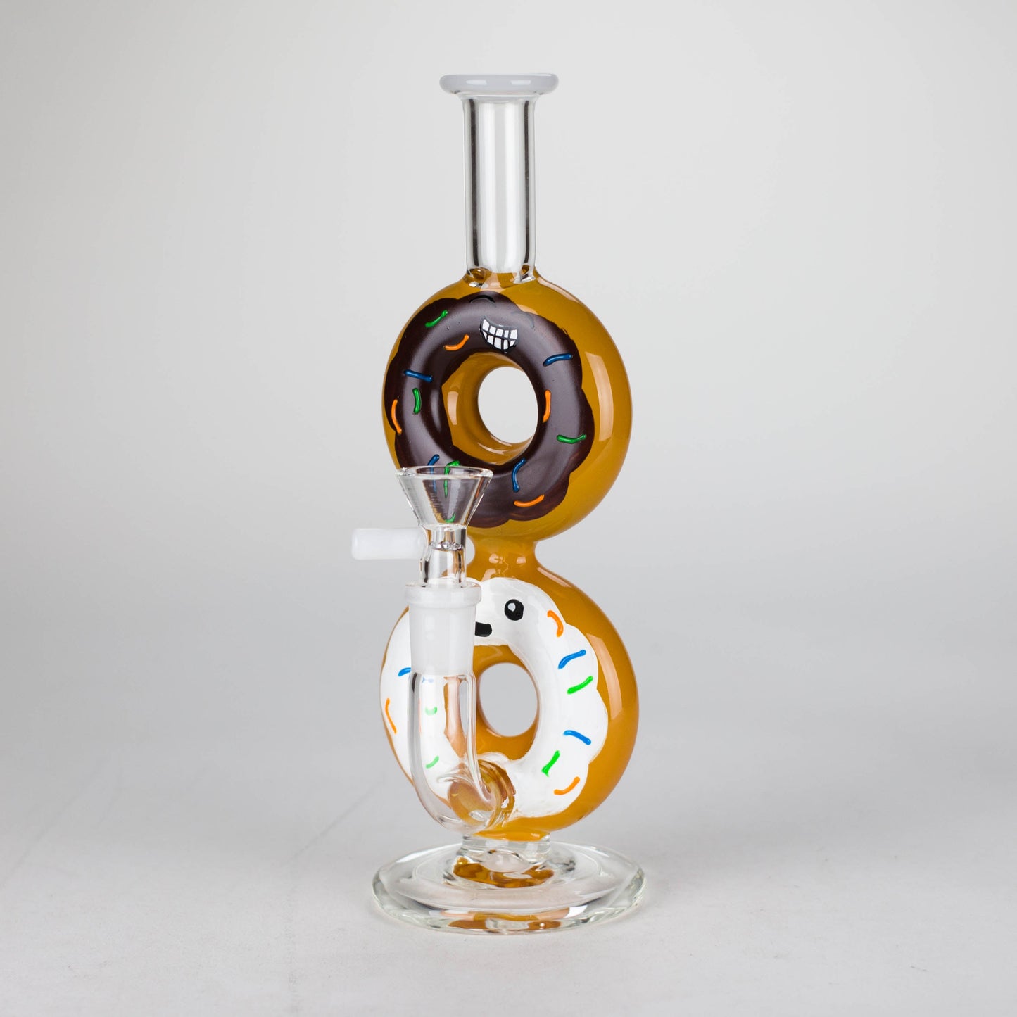 8.75" Double Donut Glass Bong