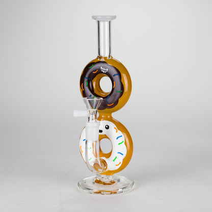 8.75" Double Donut Glass Bong