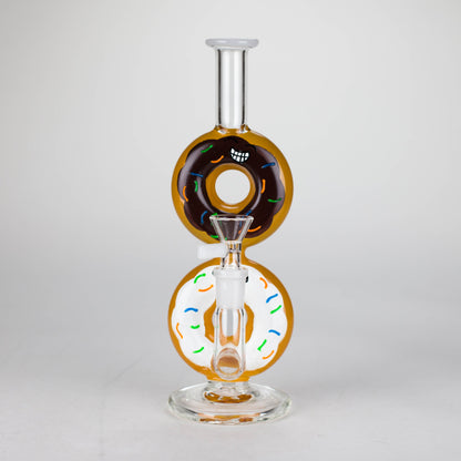 8.75" Double Donut Glass Bong