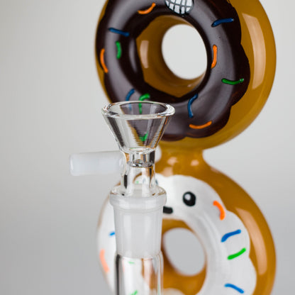 8.75" Double Donut Glass Bong