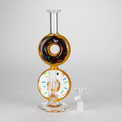 8.75" Double Donut Glass Bong