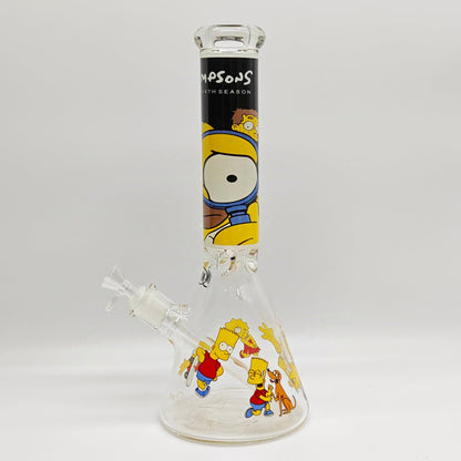 14" 9mm Cartoon Beaker Glass Bong