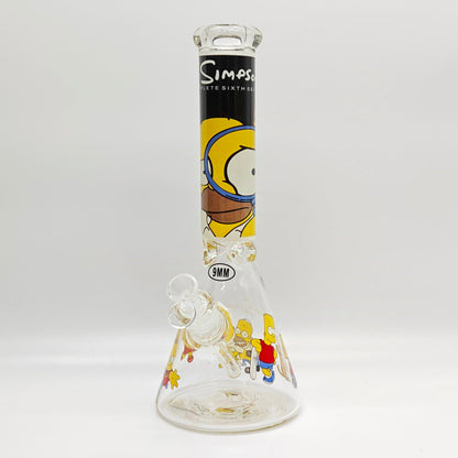 14" 9mm Cartoon Beaker Glass Bong