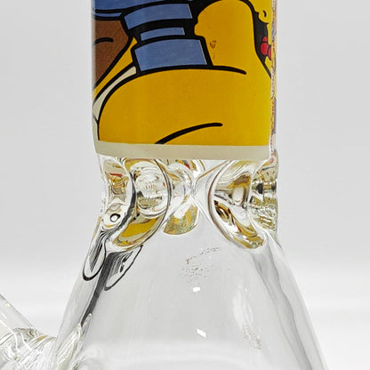 14" 9mm Cartoon Beaker Glass Bong