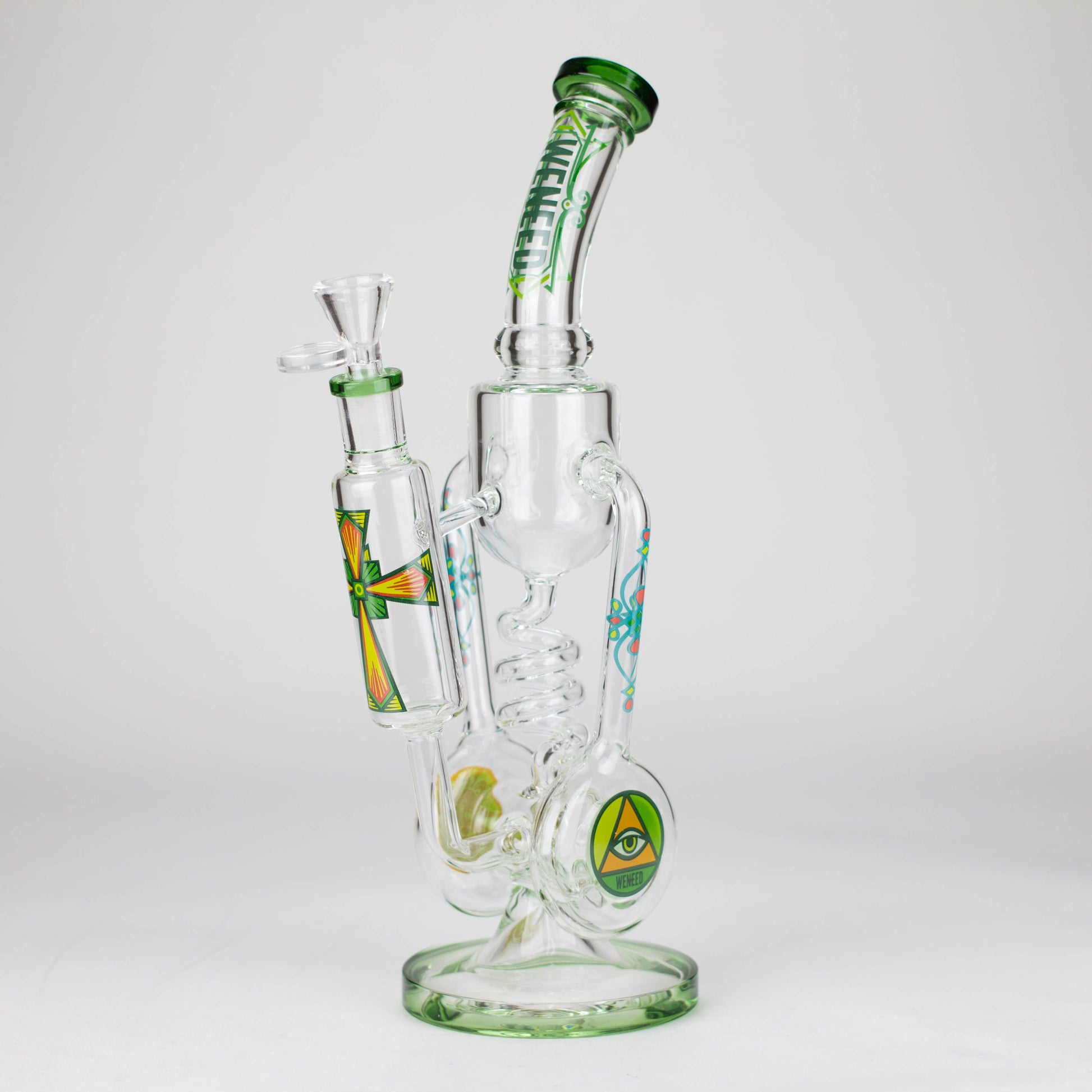 WENEED | 14" Spiral Recycler Glass bong_5