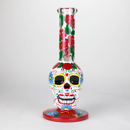 10" Sugar Skull-Themed glass bong [SK Series]_11