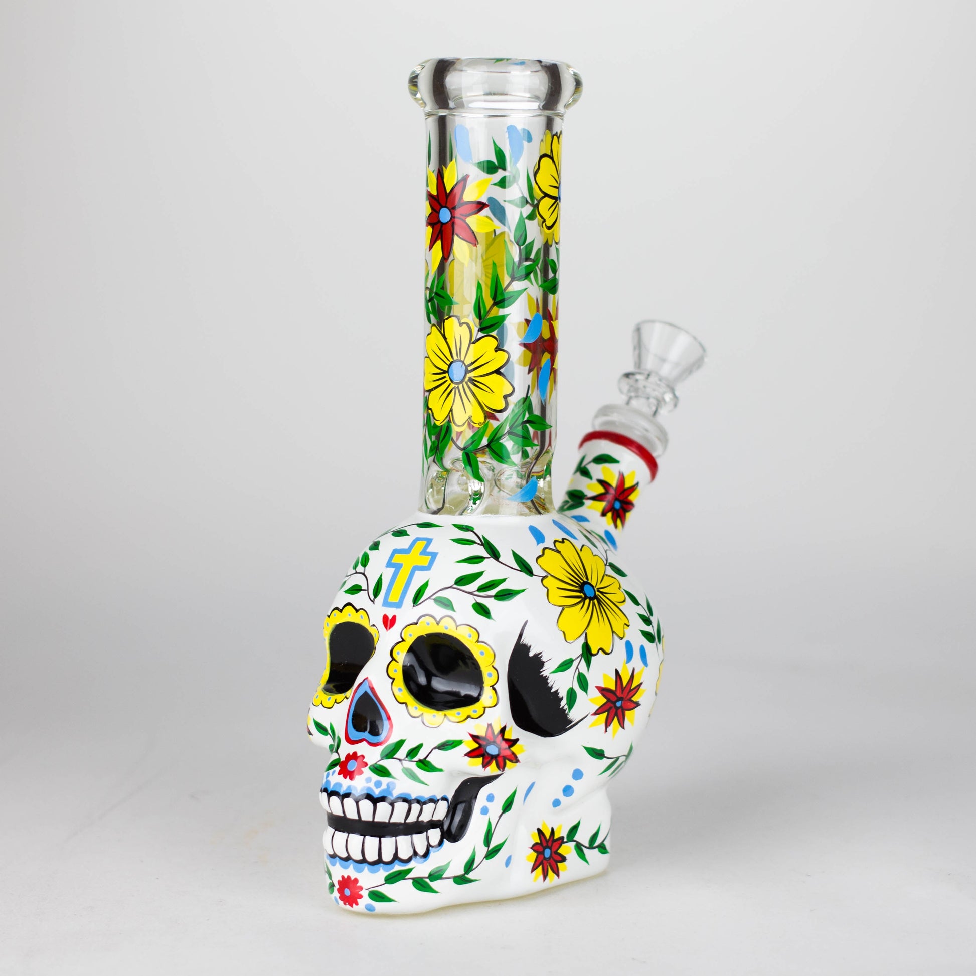 9" Sugar Skull-Themed glass bong [SK Series]_3